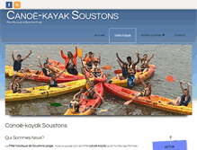 Tablet Screenshot of canoe-kayak-soustons.com